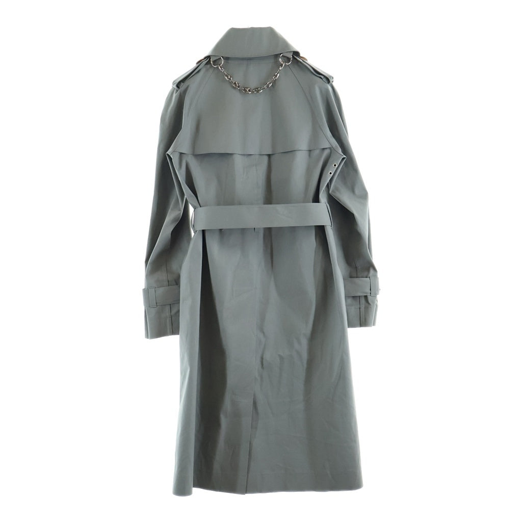 BALENCIAGA(バレンシアガ) ステンカラーコート トレンチコート ロングコート グレー コットン 45762 レディース
