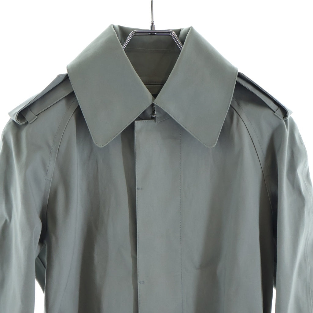 BALENCIAGA(バレンシアガ) ステンカラーコート トレンチコート ロングコート グレー コットン 45762 レディース