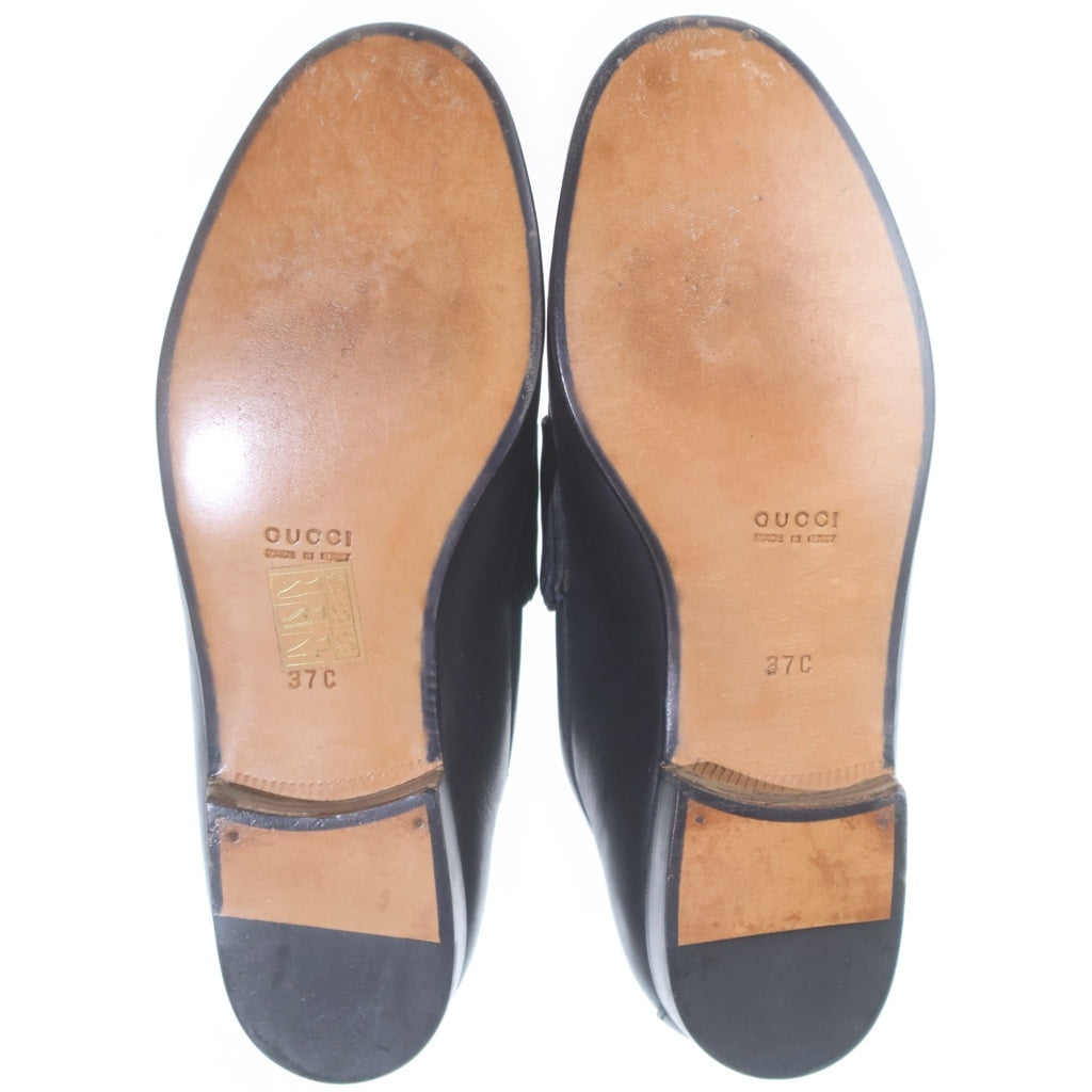 GUCCI(グッチ) ホースビット レザー ローカットシューズ ローファー ブラック レディース