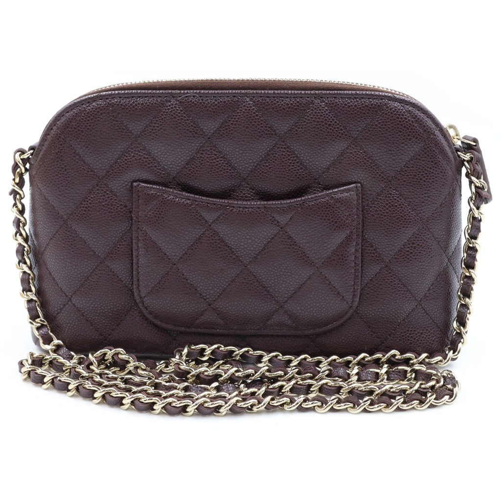CHANEL(シャネル) ココマーク マトラッセ タイムレスクラシック キャビアスキン ゴールド金具 チェーンショルダーバッグ ボルドー AP4016 レディース