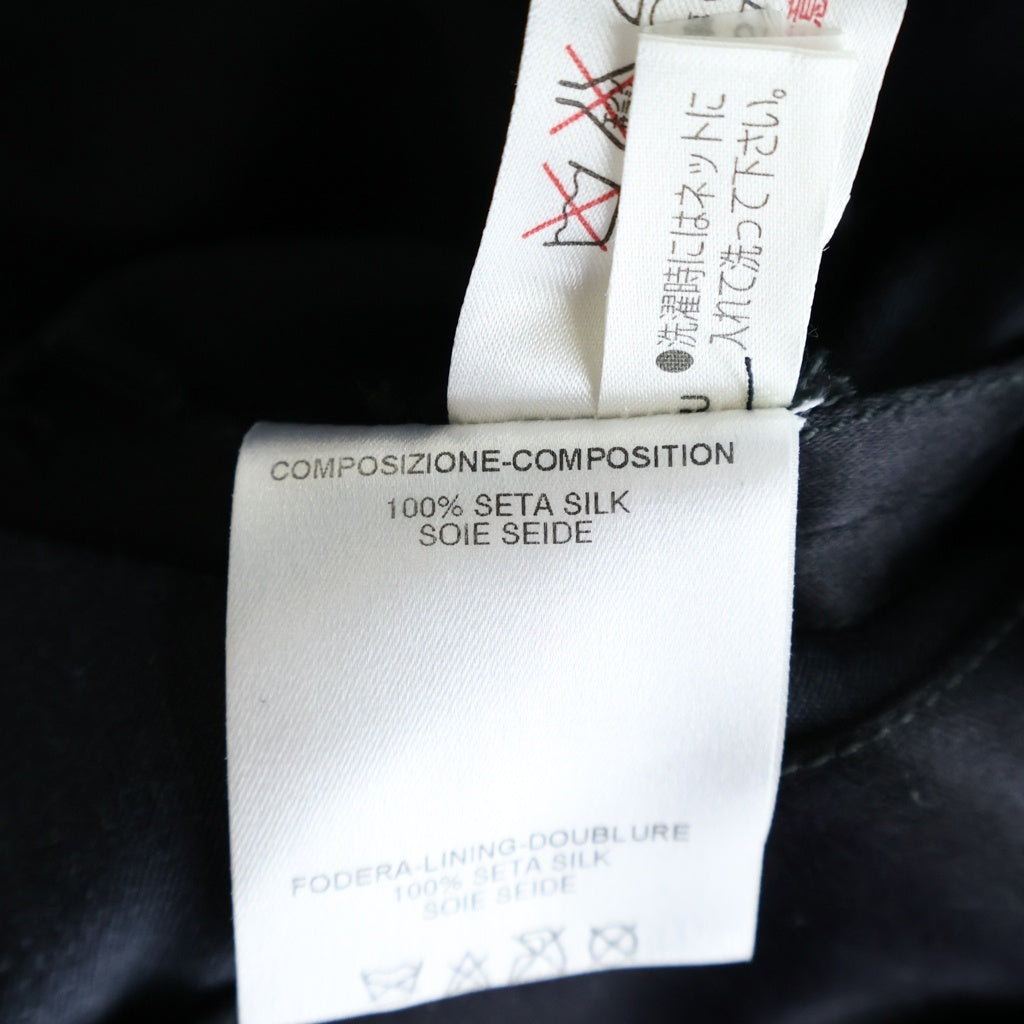 BALENCIAGA(バレンシアガ) シルク ダブルブレスト トレンチ ロング コート ブラック 111033 レディース