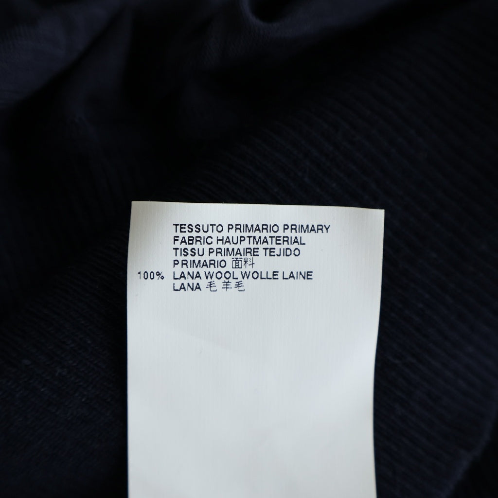 Maison Margiela(メゾンマルジェラ) 15SS シアー切り替え タートルネック ウール プルオーバー 長袖ニット セーター ネイビー レディース S31GC0434 S22596