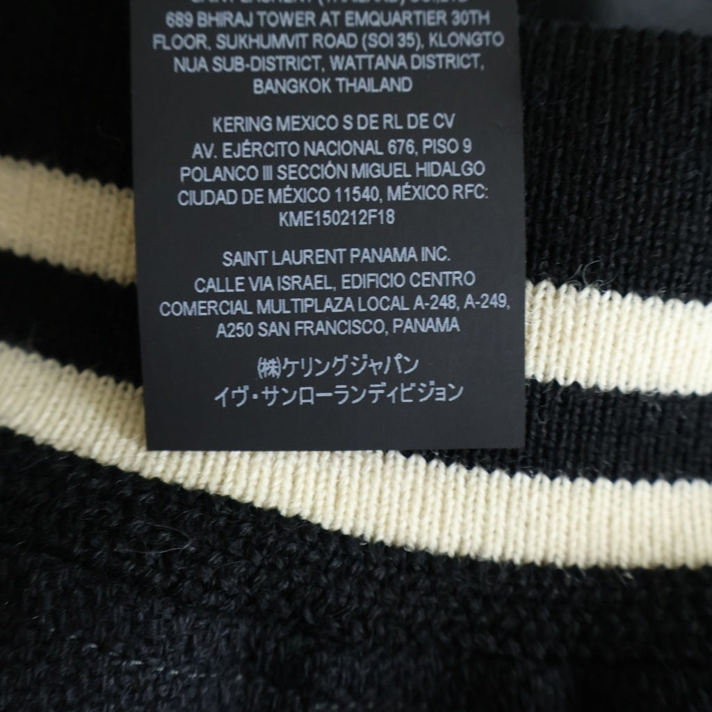 SAINT LAURENT PARIS(サンローランパリ) テディ ジャケット コート ブラック×ホワイト ウール 354718 Y180W 1070 レディース