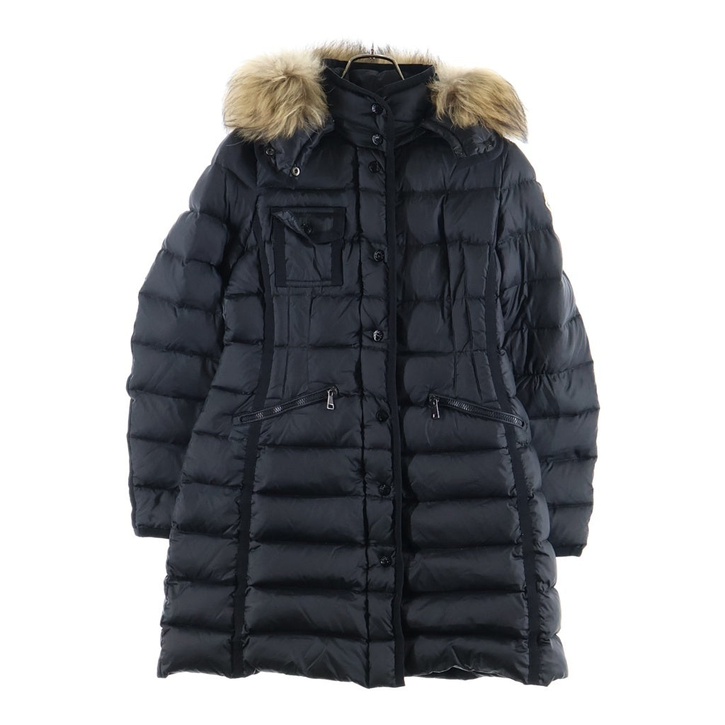 MONCLER(モンクレール) MONCLER モンクレール HERMIFUR GUBBOTTO エルミファー ジュボット ファーダウンジャケット ナイロン ブラック レディース