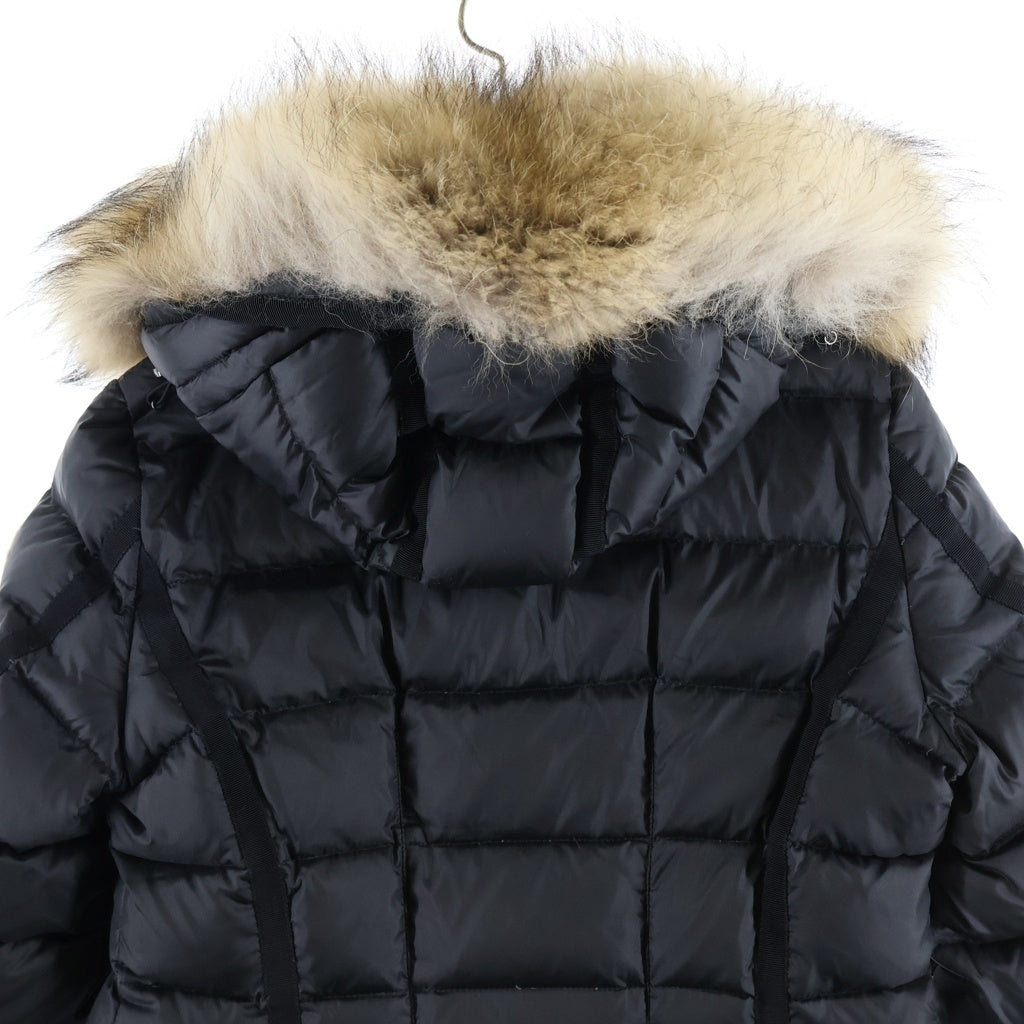MONCLER(モンクレール) MONCLER モンクレール HERMIFUR GUBBOTTO エルミファー ジュボット ファーダウンジャケット ナイロン ブラック レディース