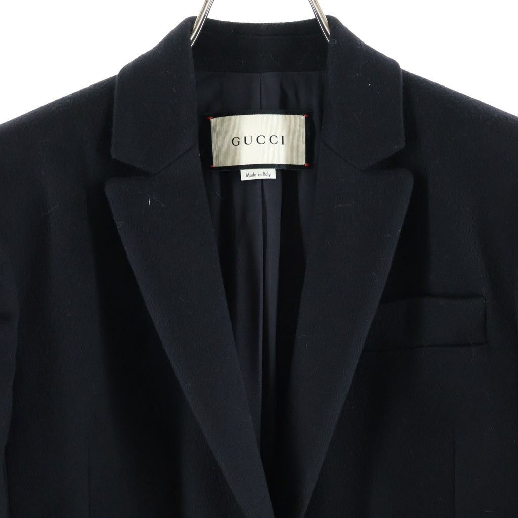 GUCCI(グッチ) チェスターコート ロングコート ブラック ウール 455739ZGW07 レディース