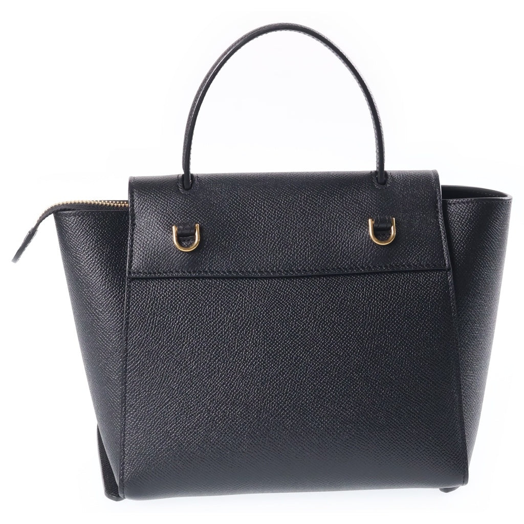 CELINE(セリーヌ) ベルトバッグ ナノ ハンドバッグ ショルダーバッグ ブラック レザー レディース