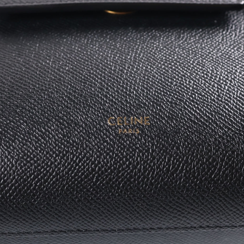 CELINE(セリーヌ) ベルトバッグ ナノ ハンドバッグ ショルダーバッグ ブラック レザー レディース
