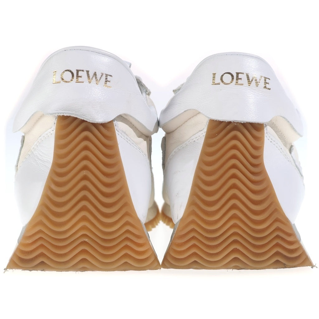 LOEWE(ロエベ) フローランナー ローカットスニーカー アイボリー レザー×スエード レディース
