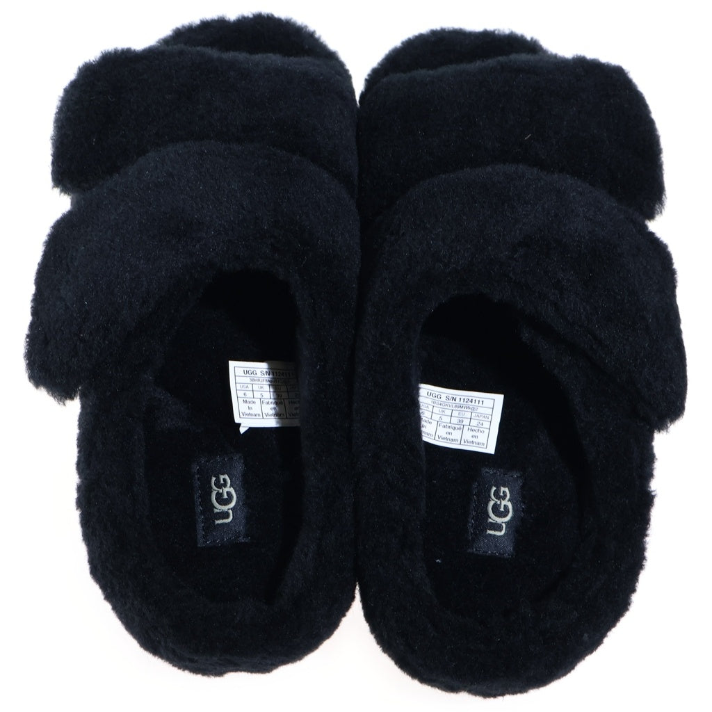 UGG(アグ) M FLUFF THAT フラッフザット サンダル ブラック シープスキン 1124111 レディース