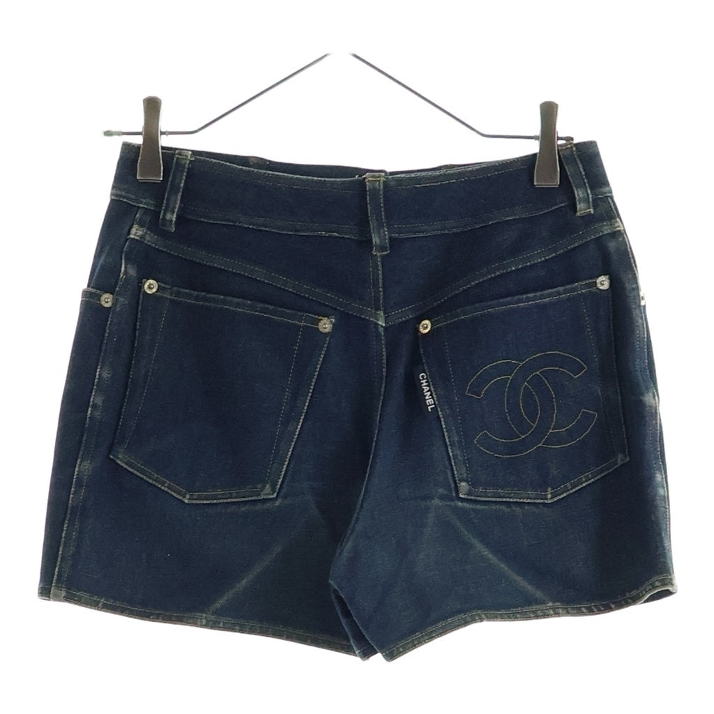 CHANEL(シャネル) ココマークデニムショートパンツ ハーフパンツ ネイビー 6743V732 レディース