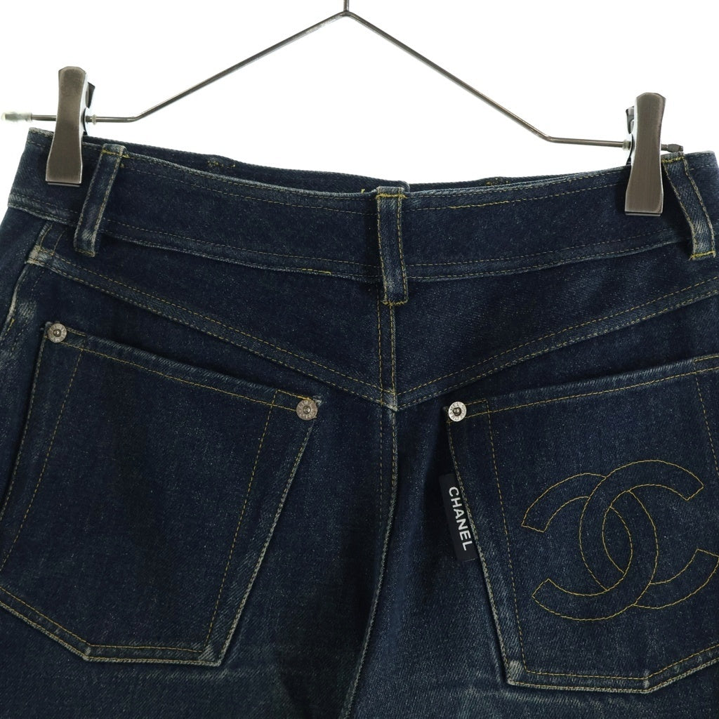 CHANEL(シャネル) ココマークデニムショートパンツ ハーフパンツ ネイビー 6743V732 レディース