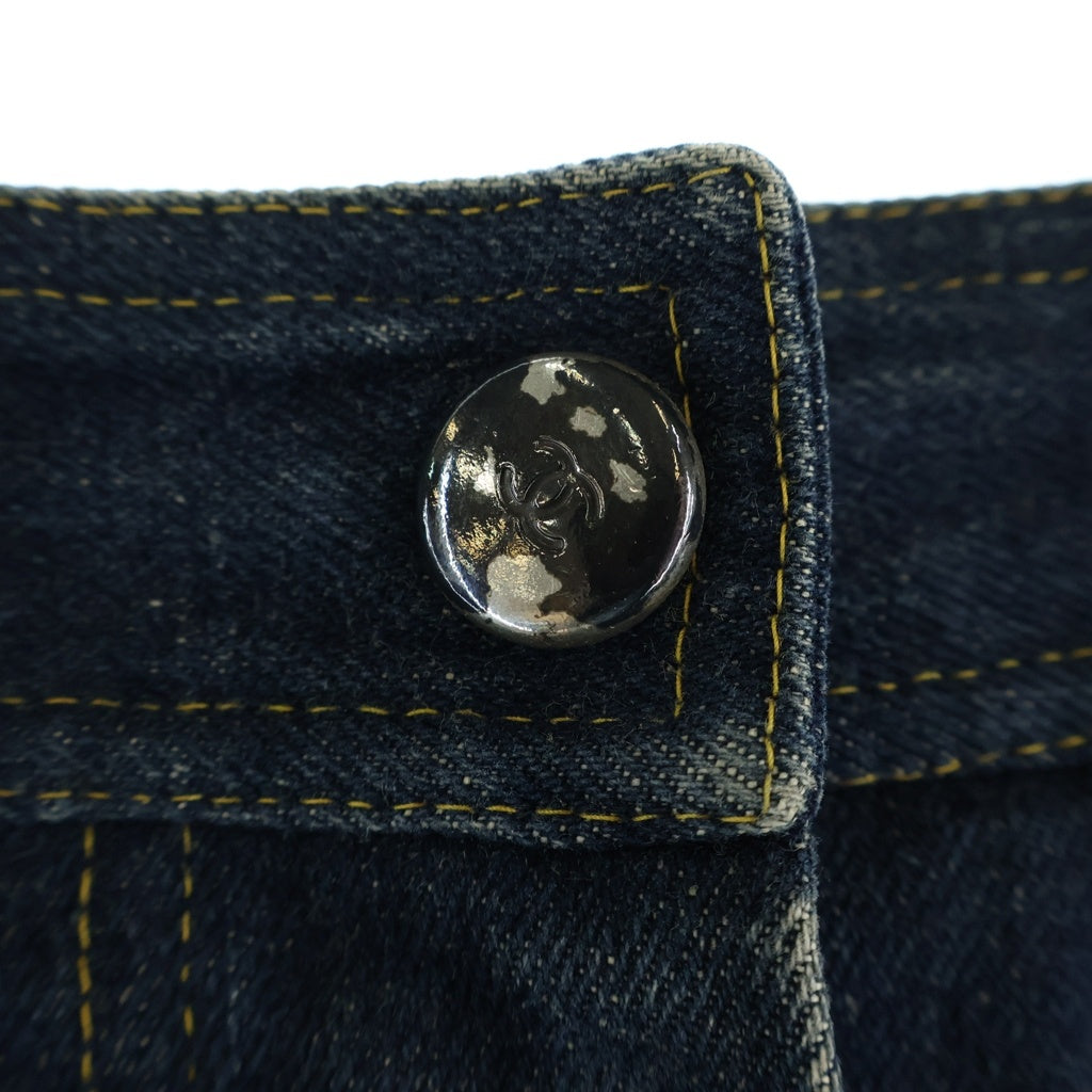 CHANEL(シャネル) ココマークデニムショートパンツ ハーフパンツ ネイビー 6743V732 レディース