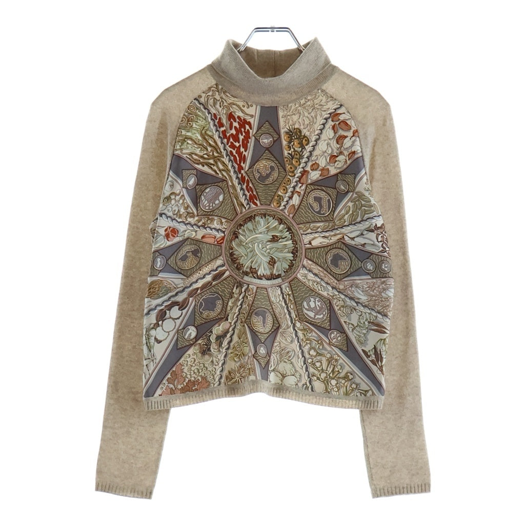 HERMES(エルメス) マルジェラ期 AUXPAYSDESEPICES スパイスの土地で ツイルレーヌ セーター タートルネック ベージュ シルク×カシミヤ レディース