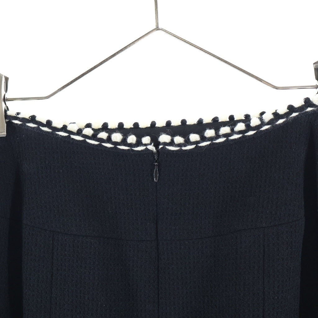 CHANEL(シャネル) セットアップ ココマークツイード ジャケット&タイトスカート ブラック×ホワイト ゴールド金具 PCA94 3623 レディース
