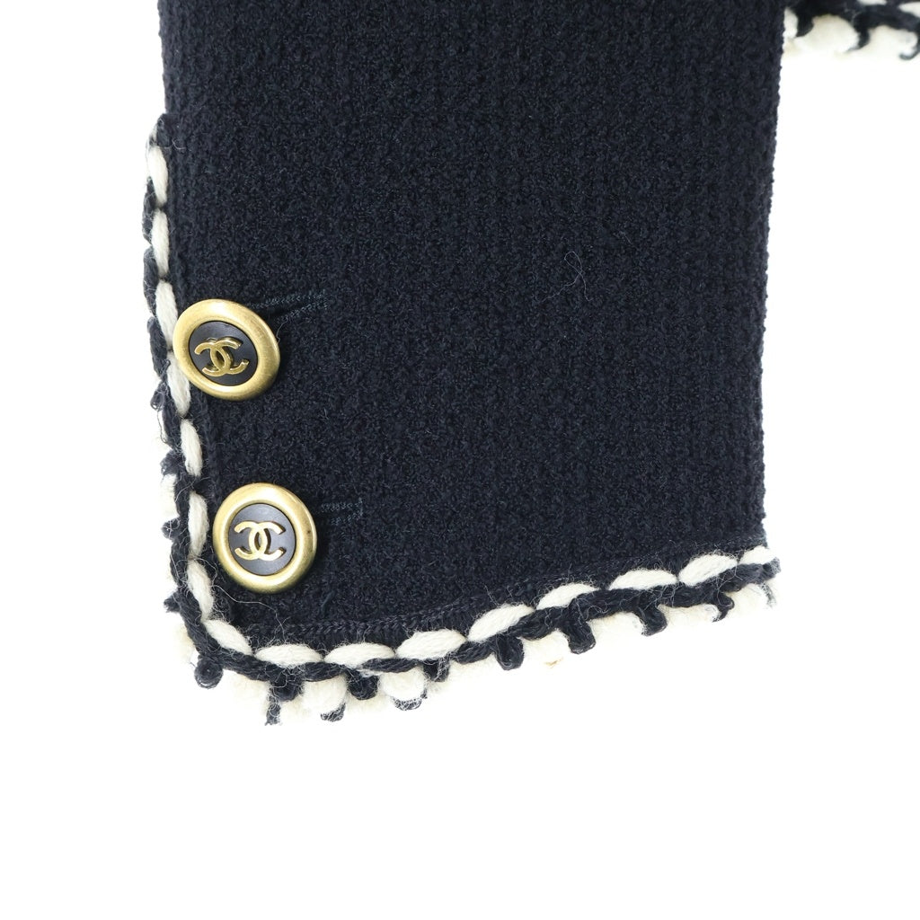 CHANEL(シャネル) セットアップ ココマークツイード ジャケット&タイトスカート ブラック×ホワイト ゴールド金具 PCA94 3623 レディース