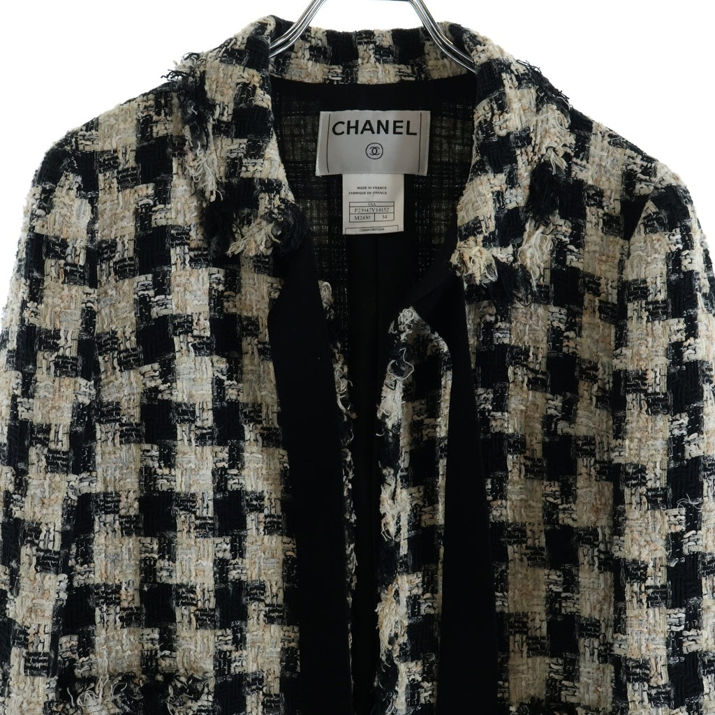 CHANEL(シャネル) 04A リボン ツイードセットアップ ブラック×ベージュ P23947V14152 レディース