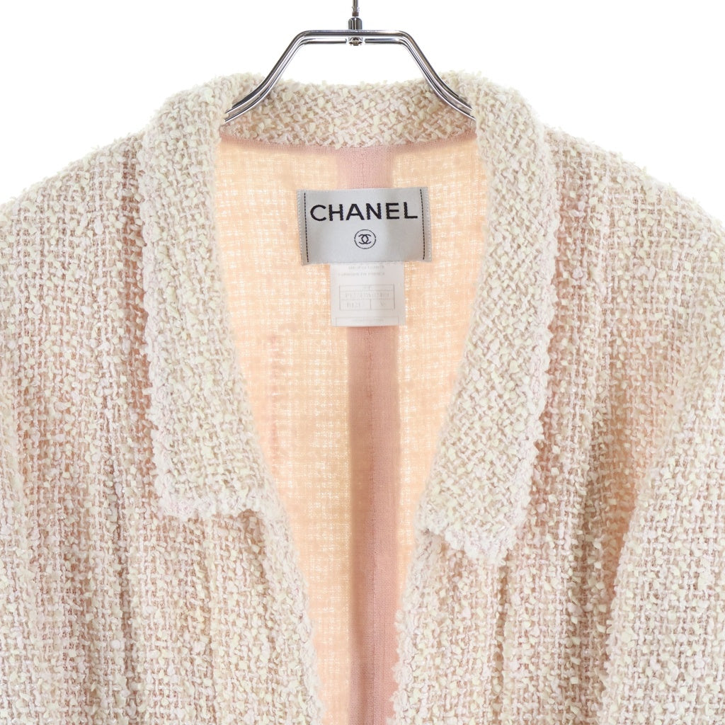CHANEL(シャネル) 99P ココマークボタン ファンシーツイード ジャケット ピンク レディース P12743W02489