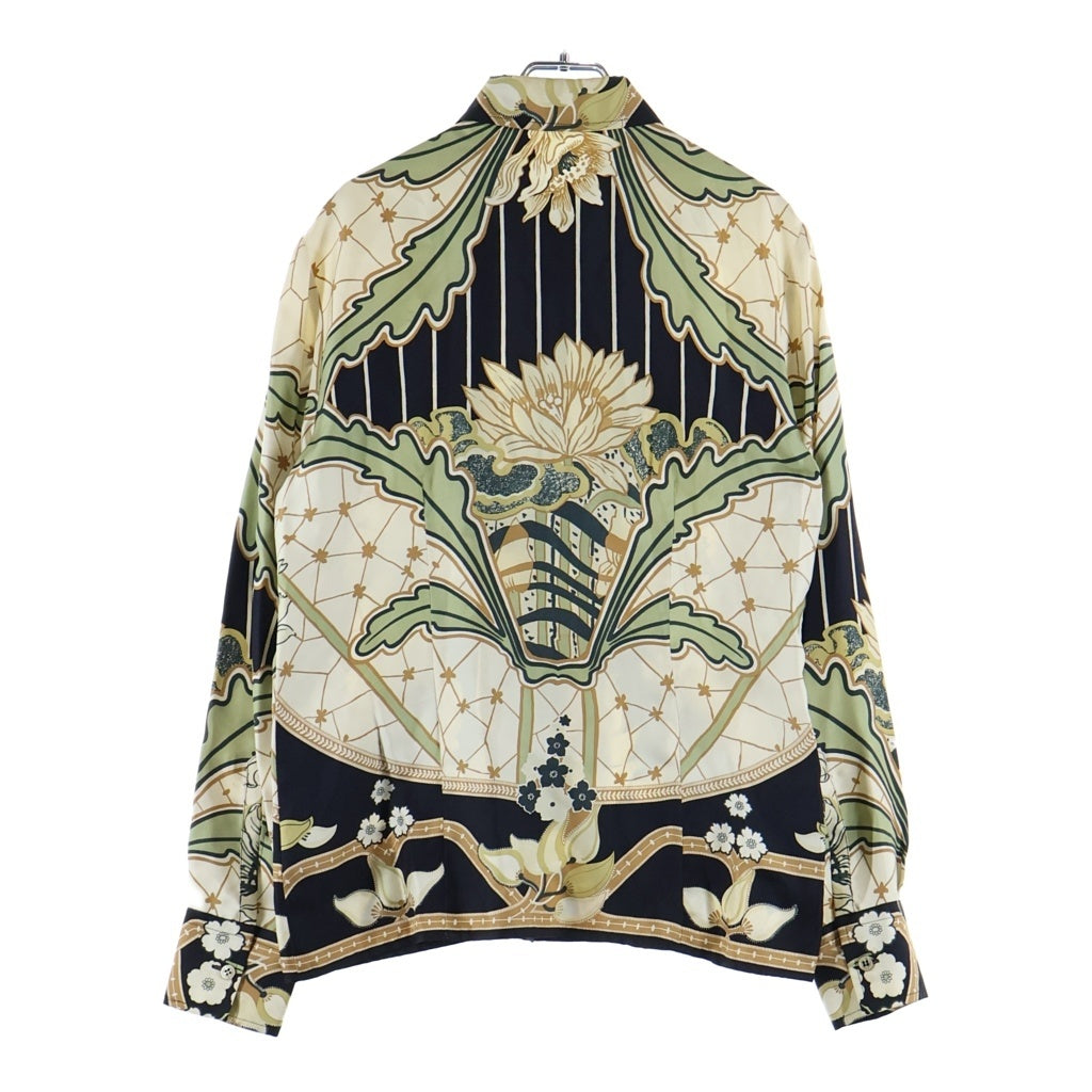 ETRO(エトロ) リーフ総柄長袖シルクシャツ ロングスリーブ マルチカラー レディース