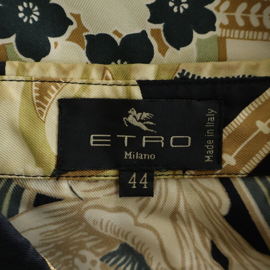ETRO(エトロ) リーフ総柄長袖シルクシャツ ロングスリーブ マルチカラー レディース
