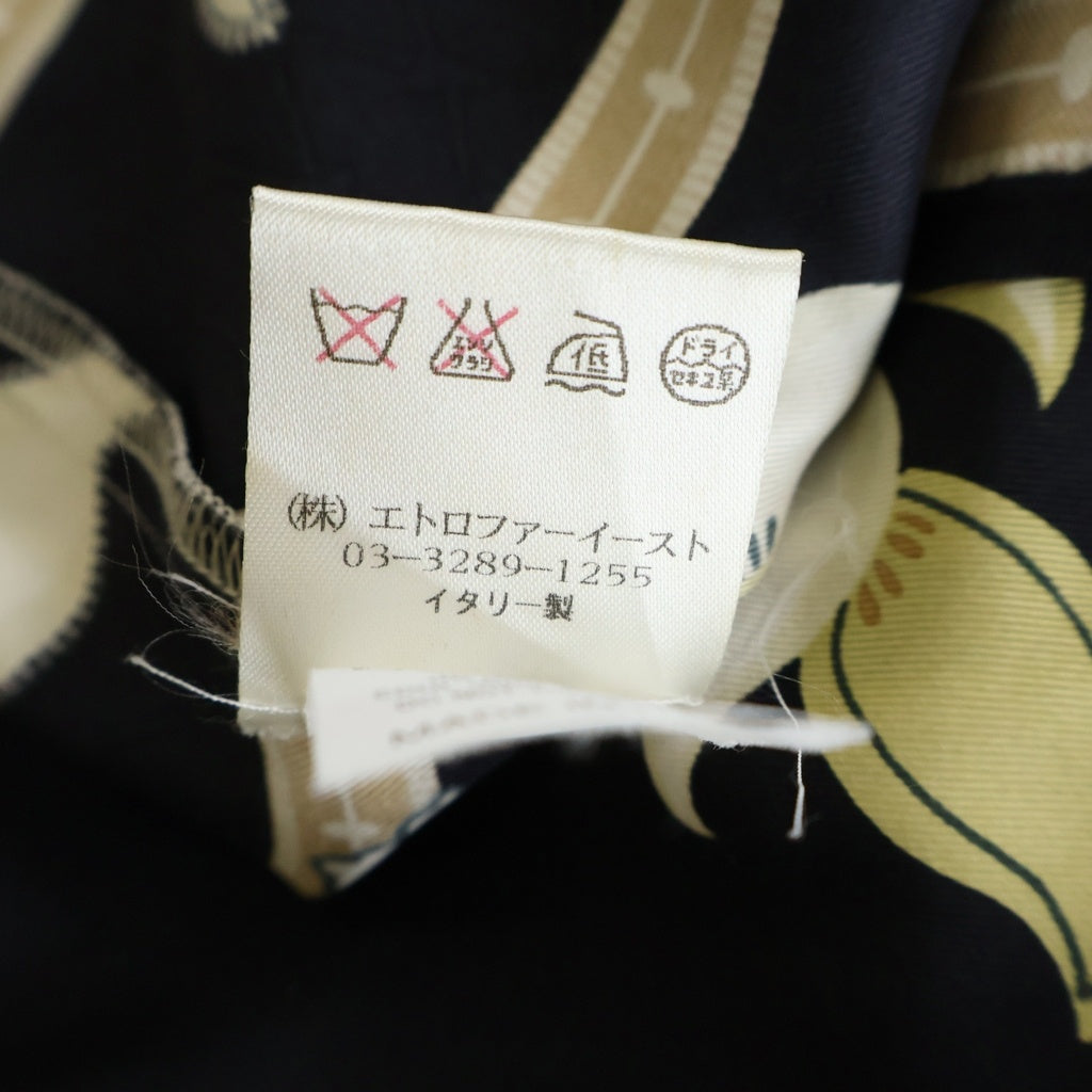 ETRO(エトロ) リーフ総柄長袖シルクシャツ ロングスリーブ マルチカラー レディース