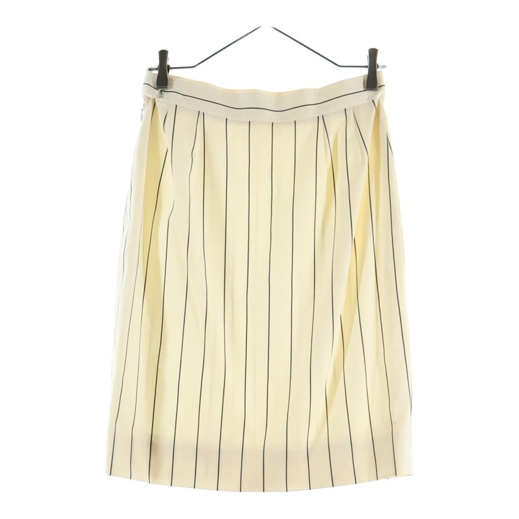 GIVENCHY(ジバンシィ) ストライプ ミディアム タイト スカート #40 アイボリー レディース