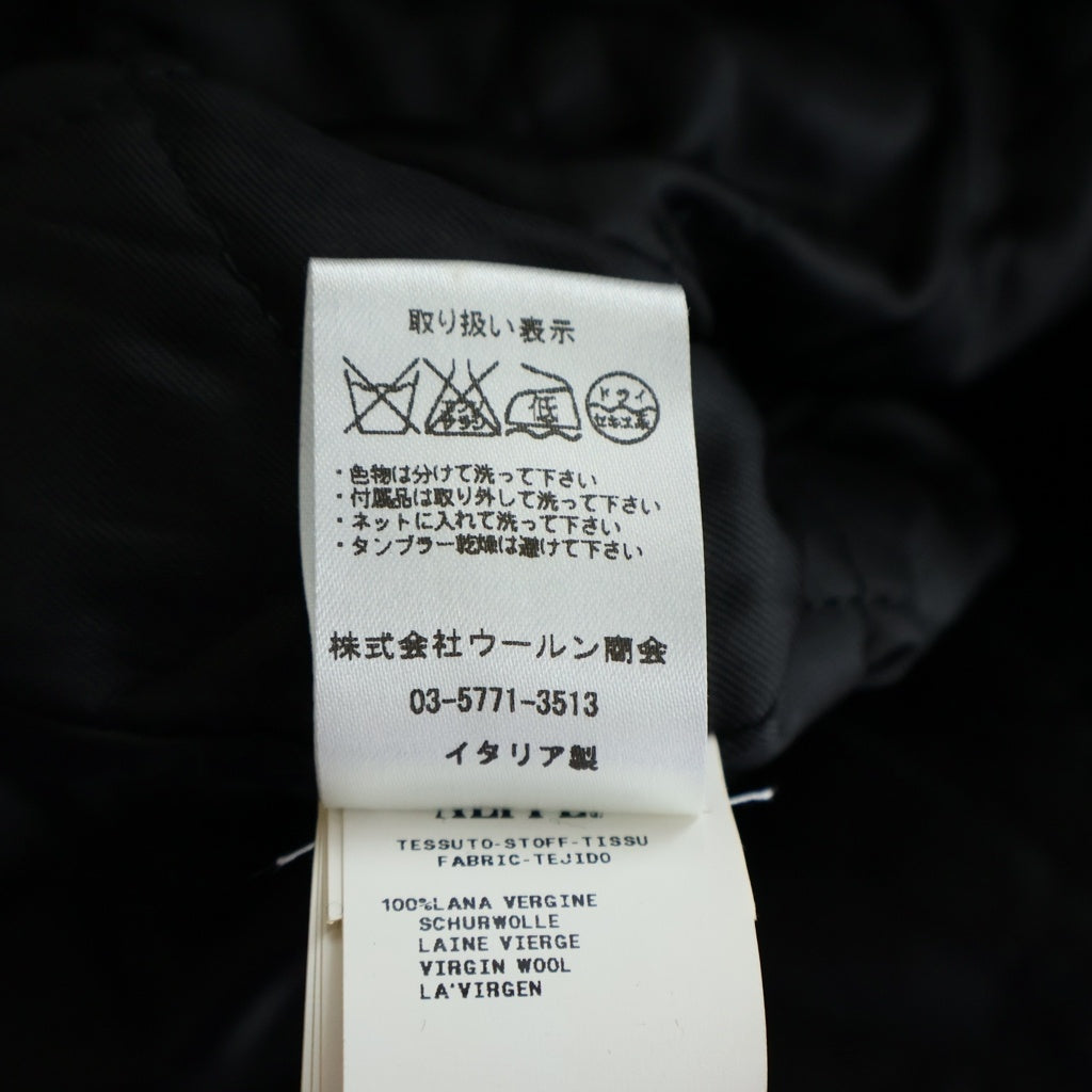 MOSCHINO(モスキーノ) クリスタルボタン ウール ツイード フーデッドコート ジャケット アウター #42 ブラック レディース
