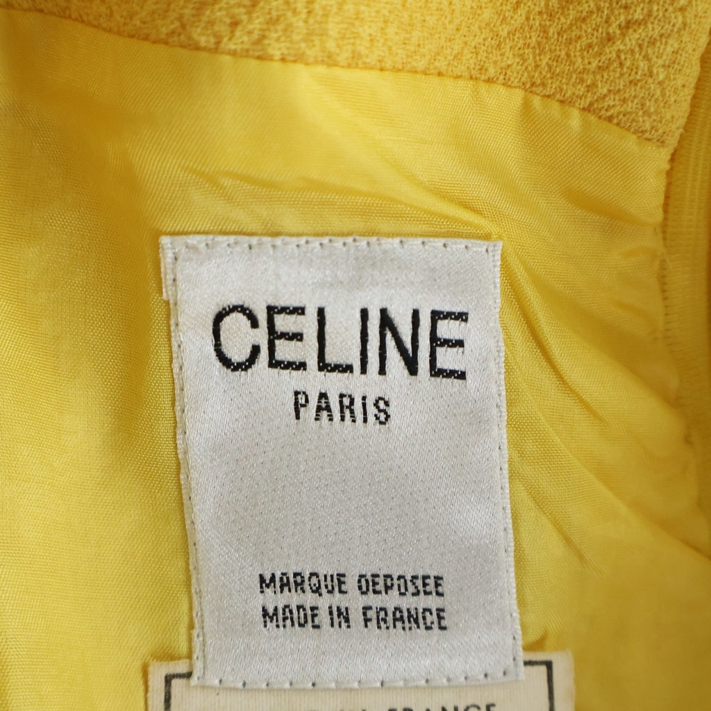 CELINE(セリーヌ) ノースリーブ ワンピース ドレス #42 イエロー レディース