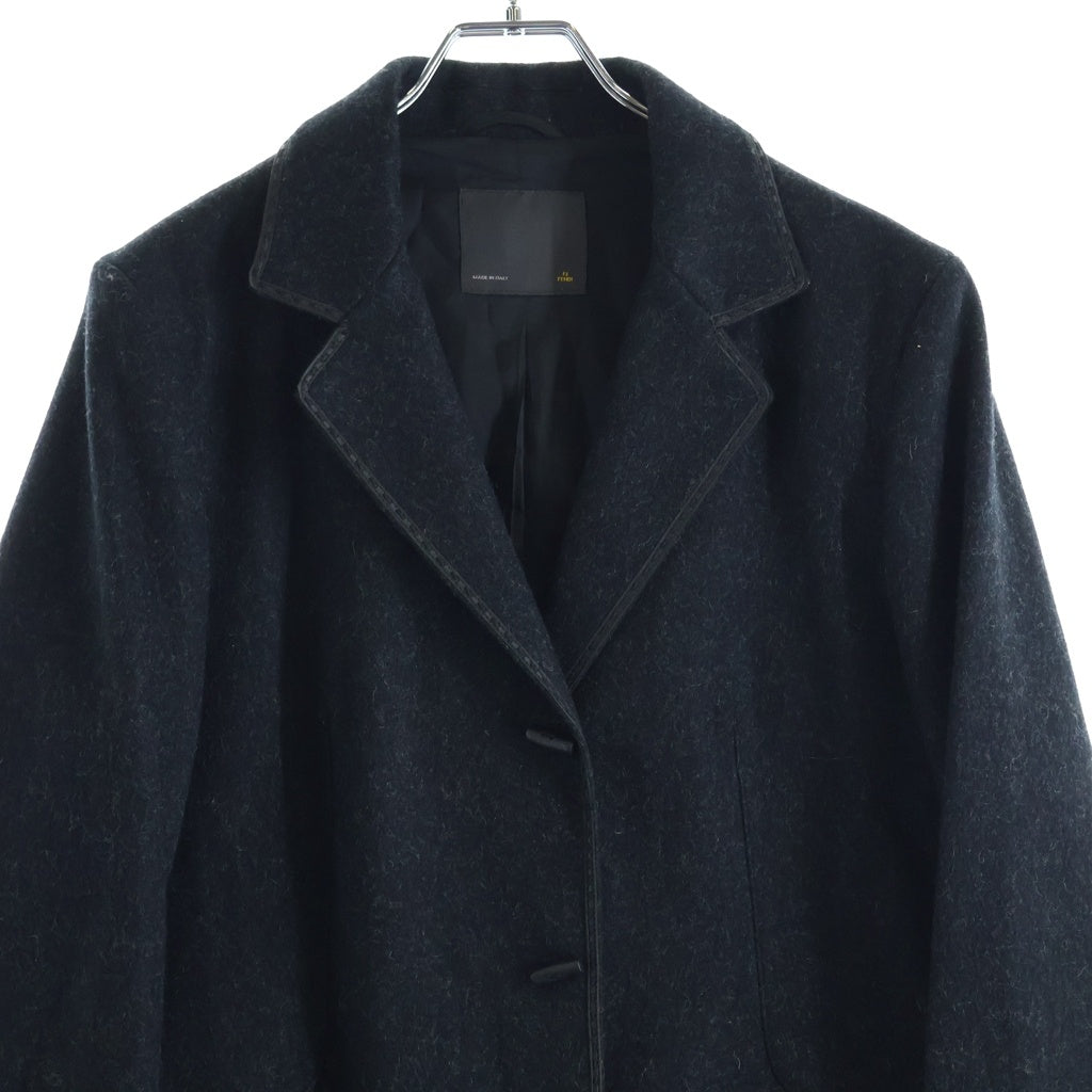 FENDI(フェンディ) ウールチェスターロングコート ブラック #44 78012 2992 レディース