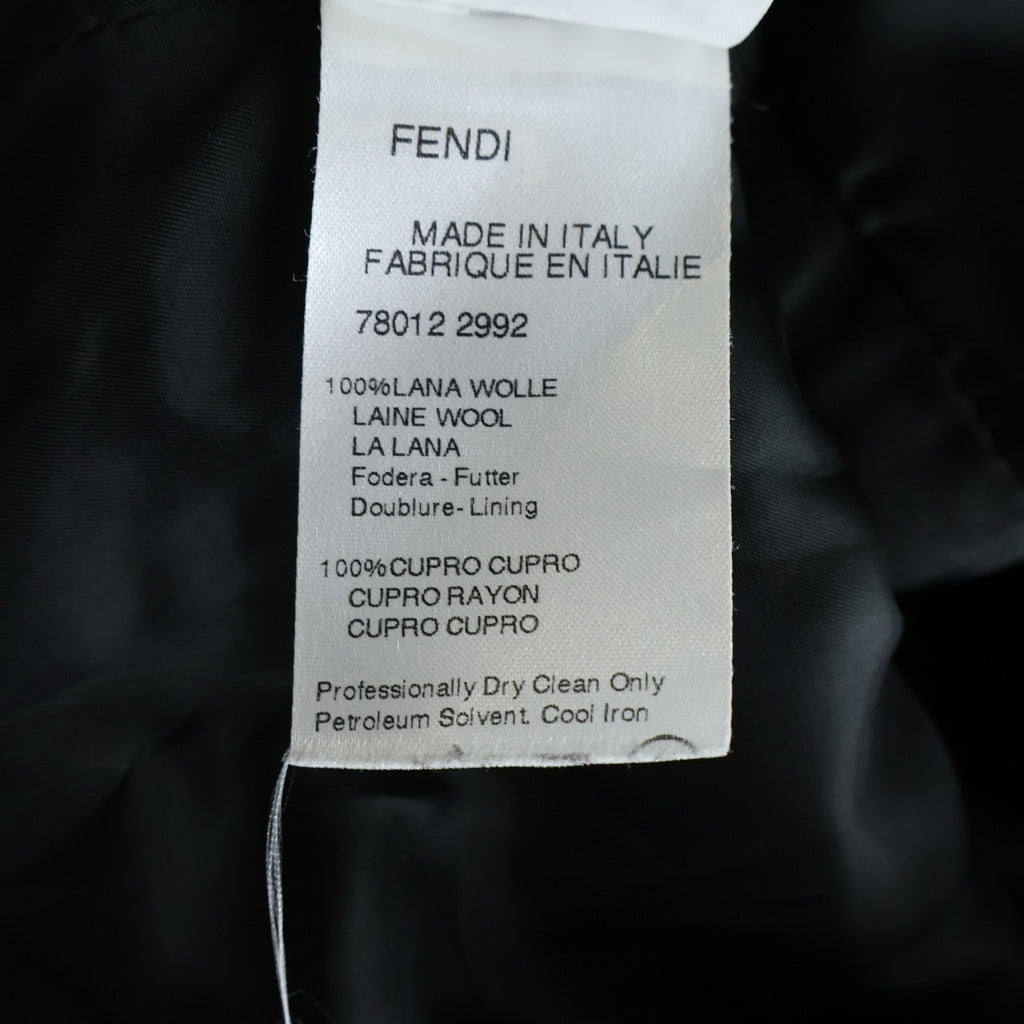 FENDI(フェンディ) ウールチェスターロングコート ブラック #44 78012 2992 レディース