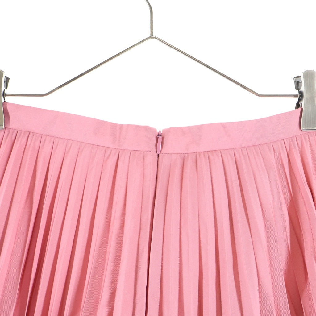 RED VALENTINO(レッド ヴァレンティノ) 裾レース プリーツロングスカート ピンク レディース