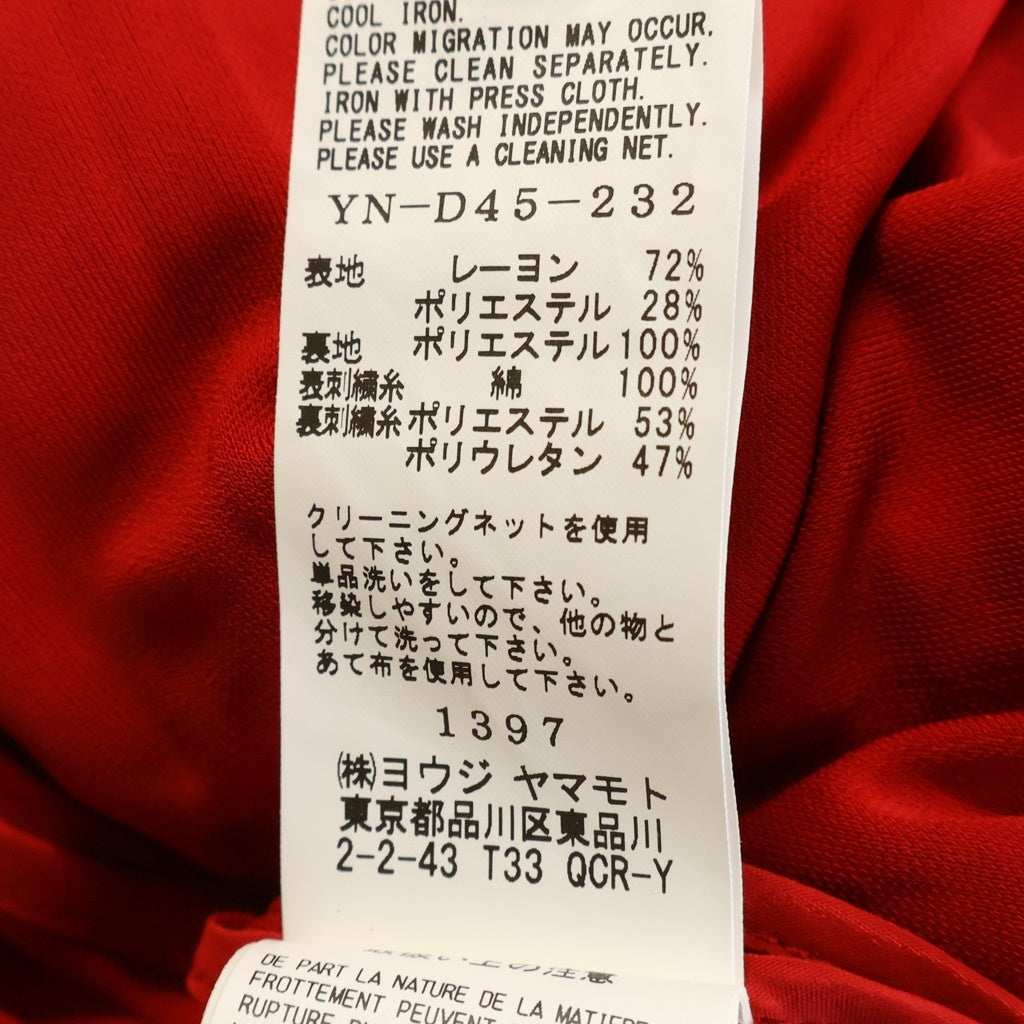 Y's(ワイズ) TAKESHI KOSAKA by Y's Pink Label タケシコウサカ レーヨン×ポリエステル ウエストシャーリング ロングワンピース ドレス #1 レッド レディース