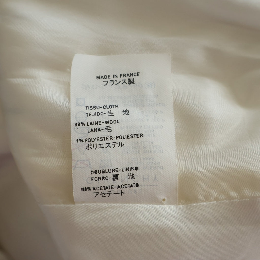 GIVENCHY(ジバンシィ) ストライプ総柄 ウール ダブルブレスト テーラードジャケット アイボリー レディース