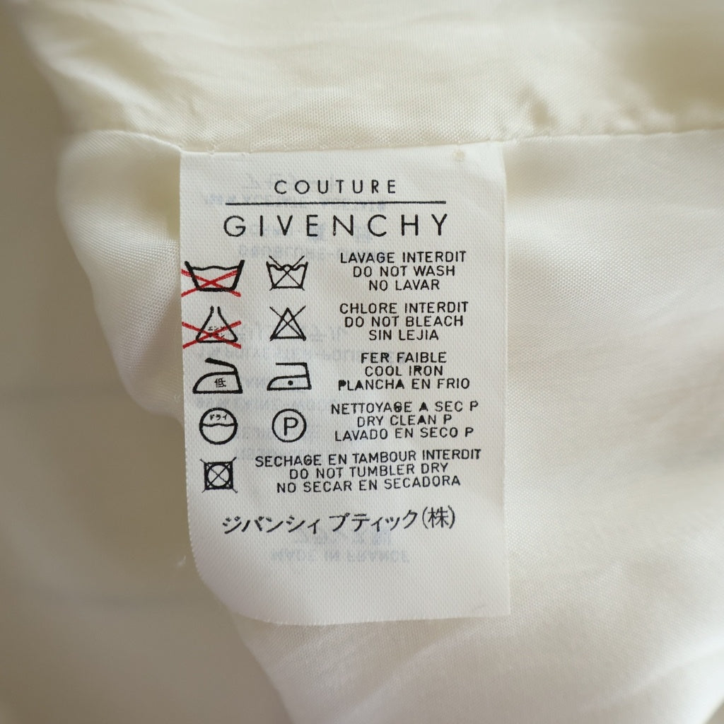 GIVENCHY(ジバンシィ) ストライプ総柄 ウール ダブルブレスト テーラードジャケット アイボリー レディース