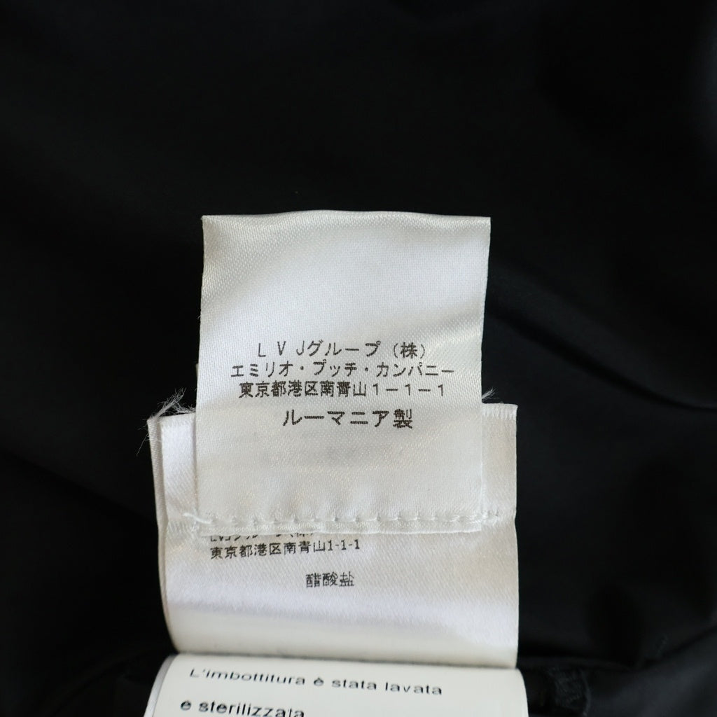 EMILIO PUCCI(エミリオプッチ) プッチ総柄プリント ファー ダブルブレスト ダウンジャケット パープル 46YB20 レディース