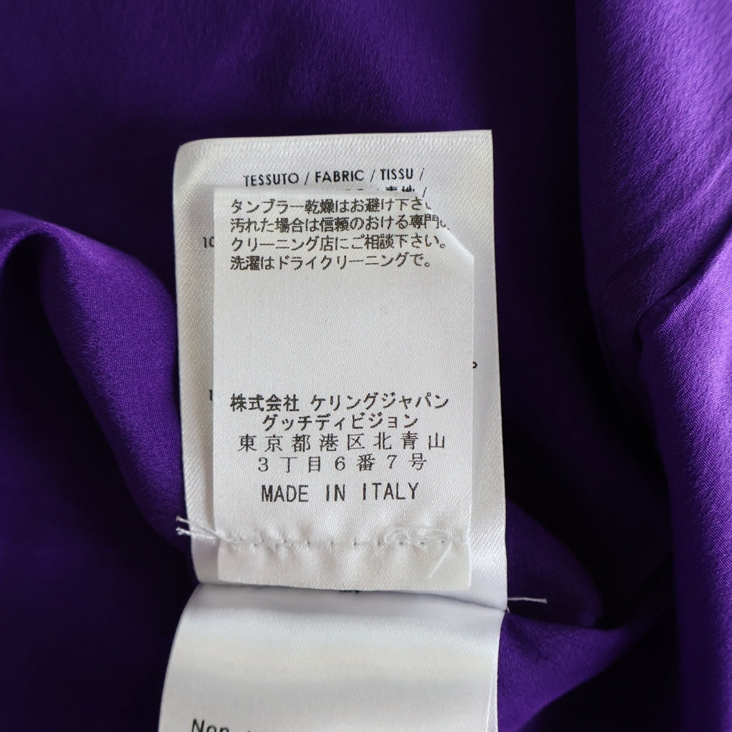 GUCCI(グッチ) ロングスリーブボタンダウン ドレス ワンピース パープル 362041 レディース