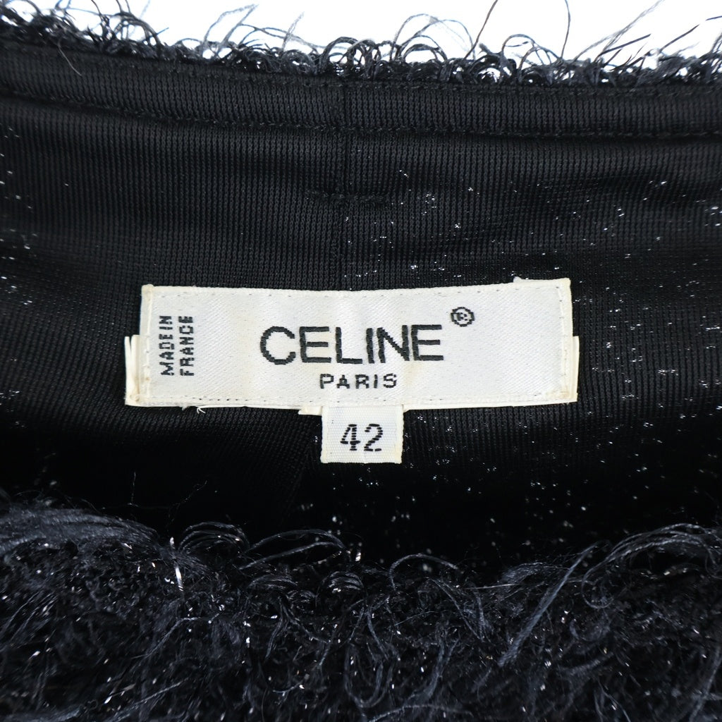 CELINE(セリーヌ) シャギーニットプルオーバー トップス ブラック #42 レディース
