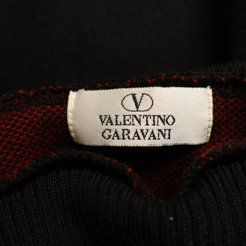 VALENTINO GARAVANI(ヴァレンチノガラヴァーニ) ロゴ総柄ハイネックニット ブラック レディース