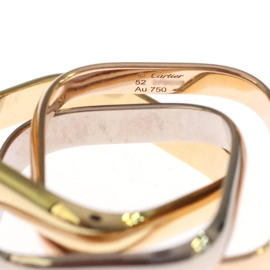 Cartier(カルティエ) トリニティ クッション リング Au750 イエロー/ピンク/ホワイトゴールド