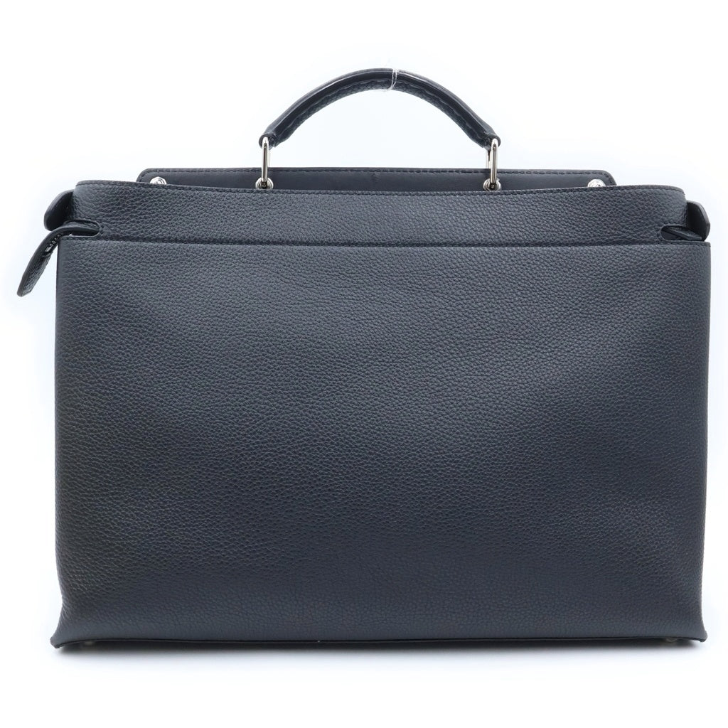 FENDI(フェンディ) ピーカブー エッセンシャリー アイコニック 2WAYハンドバッグ ショルダーバッグ ブラック レザー 7VA476 シルバー金具