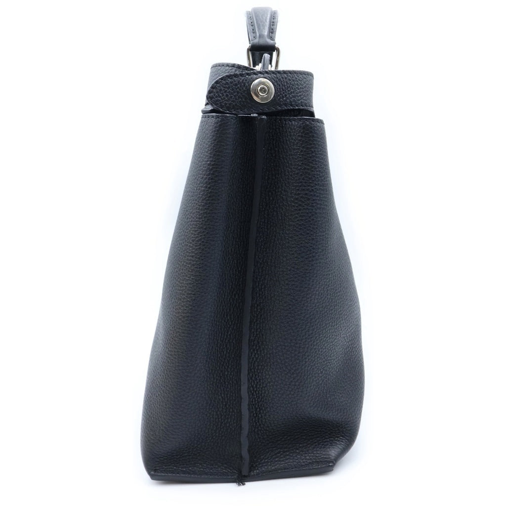 FENDI(フェンディ) ピーカブー エッセンシャリー アイコニック 2WAYハンドバッグ ショルダーバッグ ブラック レザー 7VA476 シルバー金具