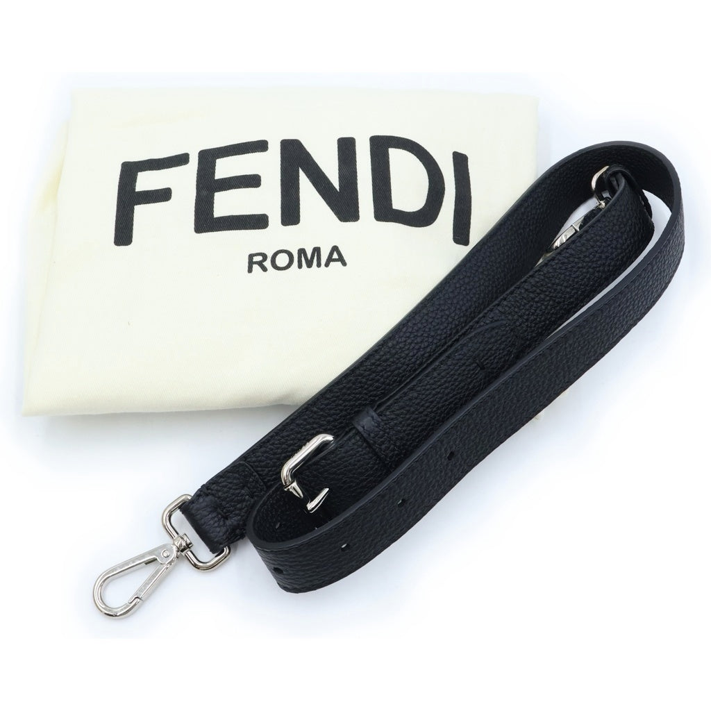 FENDI(フェンディ) ピーカブー エッセンシャリー アイコニック 2WAYハンドバッグ ショルダーバッグ ブラック レザー 7VA476 シルバー金具