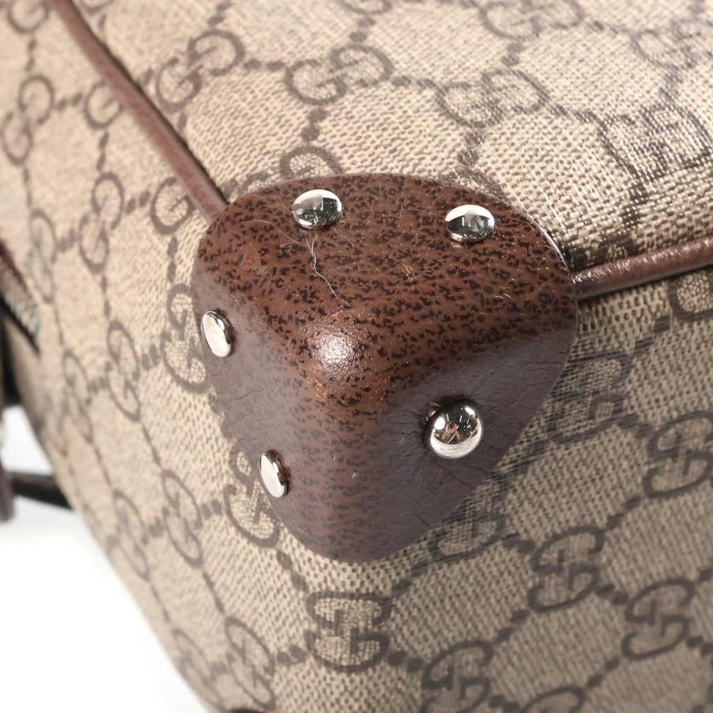 GUCCI(グッチ) GGスプリーム PVC レザー ショルダーバッグ ベージュ 626363 レディース