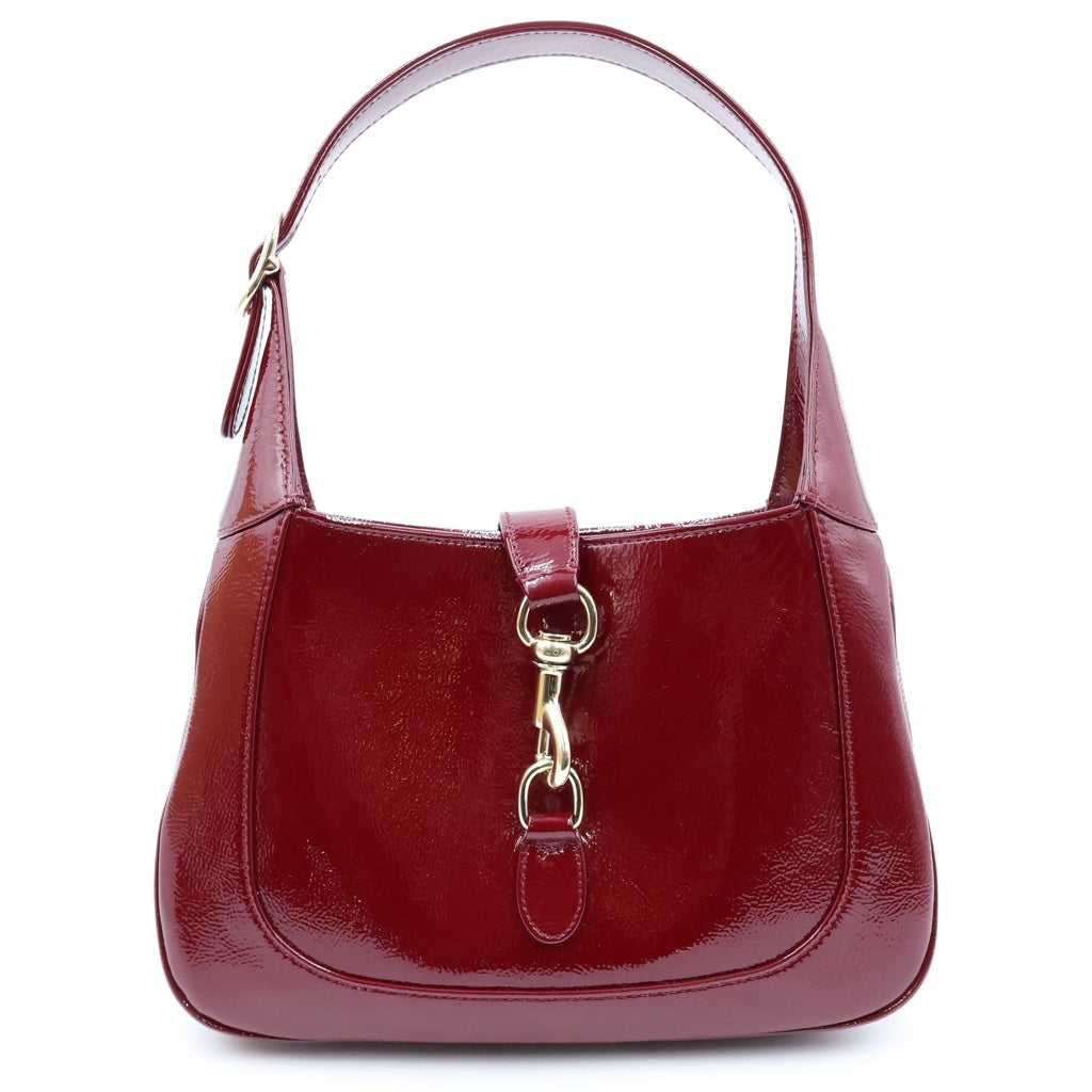 GUCCI(グッチ) ジャッキー1961 ハンドバッグ ショルダーバッグ 2WAY レッド パテント エナメル ゴールド金具 782849 レディース