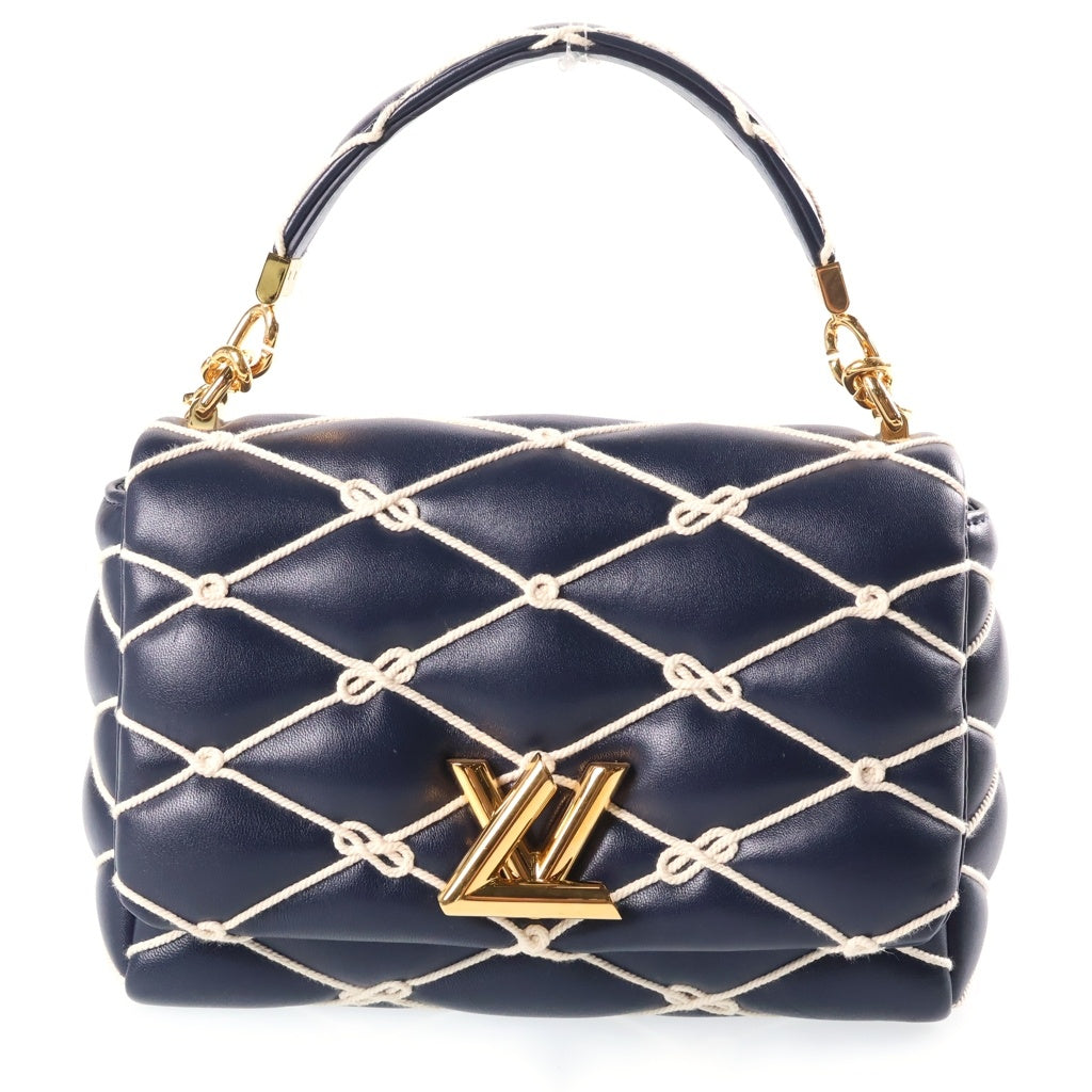 LOUIS VUITTON(ルイヴィトン) GO-14MM マルタージュ 2WAYハンドバッグ ショルダーバッグ ネイビー レザー M24939 ゴールド金具 レディース