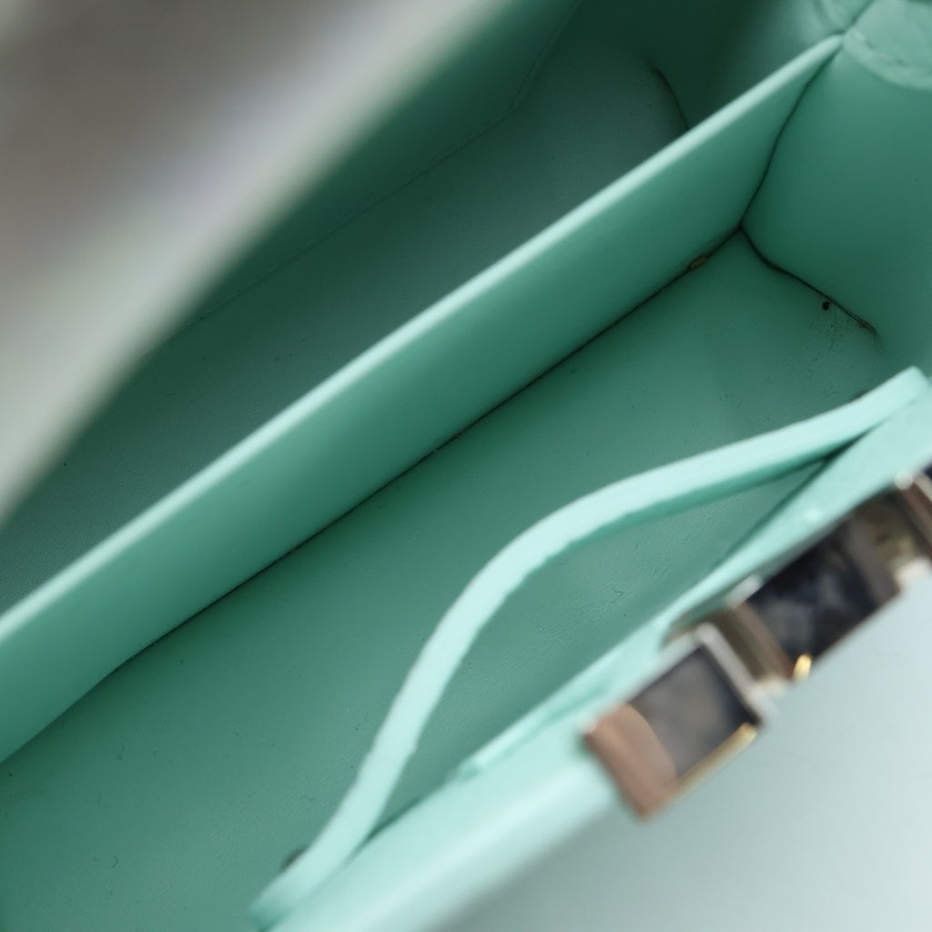 LOUIS VUITTON(ルイヴィトン) カプシーヌMINI 2WAYハンドバッグ ショルダーバッグ ホワイト×パステルグリーン レザー N85829 シルバー金具 レディース