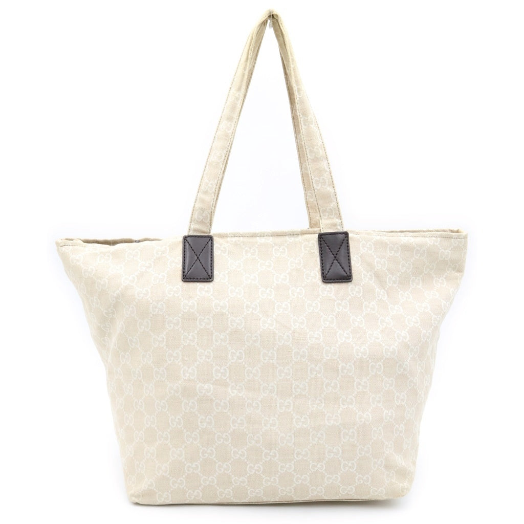 GUCCI(グッチ) ミュゼオ トートバッグ ハンドバッグ アイボリー ベージュ レザー×キャンバス 283416