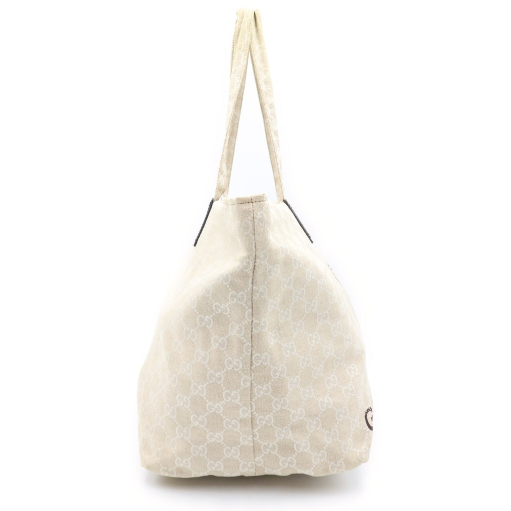 GUCCI(グッチ) ミュゼオ トートバッグ ハンドバッグ アイボリー ベージュ レザー×キャンバス 283416