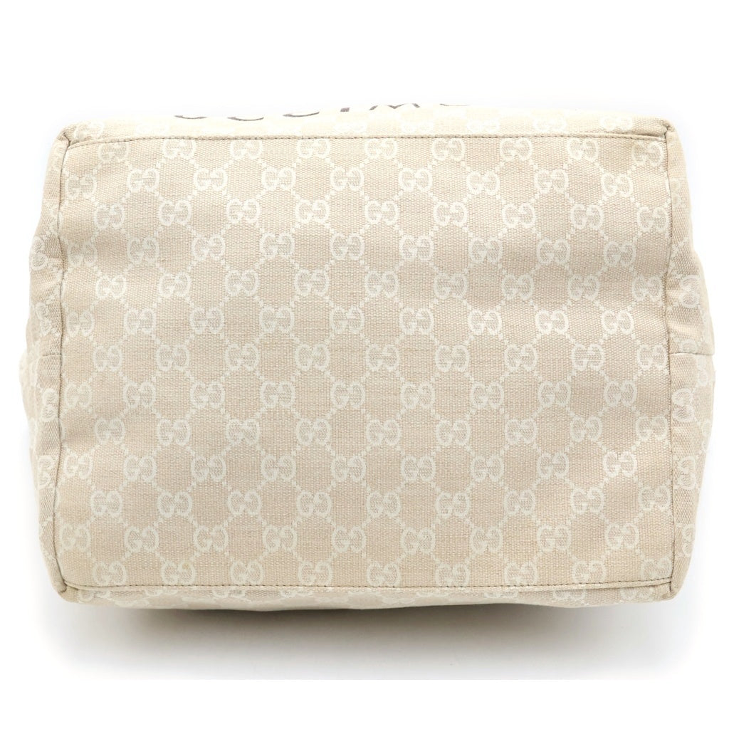 GUCCI(グッチ) ミュゼオ トートバッグ ハンドバッグ アイボリー ベージュ レザー×キャンバス 283416