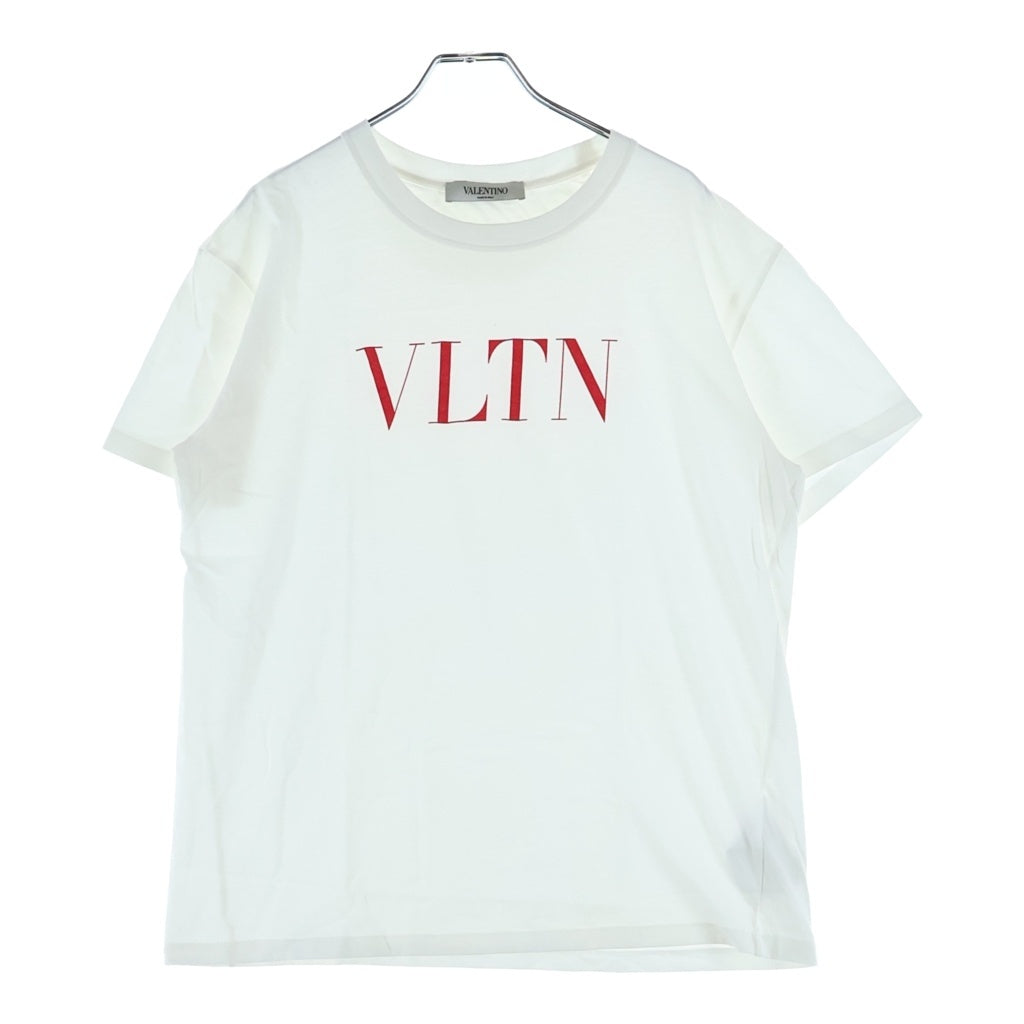 VALENTINO(ヴァレンティノ) クルーネックTシャツ ホワイト×レッド コットン RB3MG07D3V6 レディース